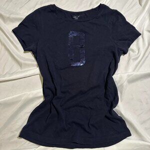 varsity number baby tee